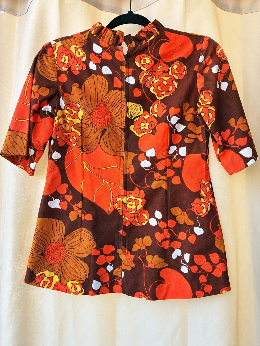 Vintage 60s/70s Mod Style Pantsuit Top & Pants Set - Picture 7 of 17